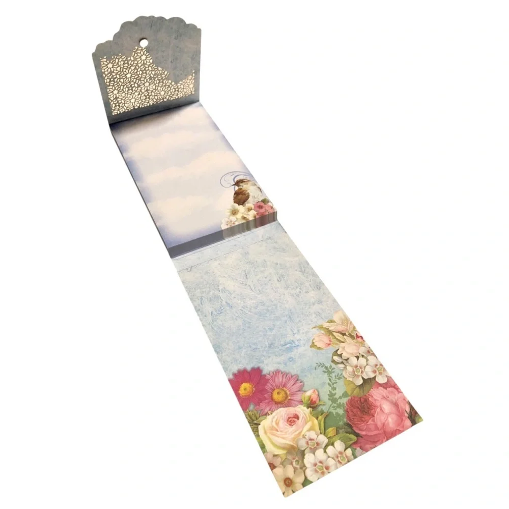 Punch Studio Láser Cut Long Notepad - Bird Garden (95554)